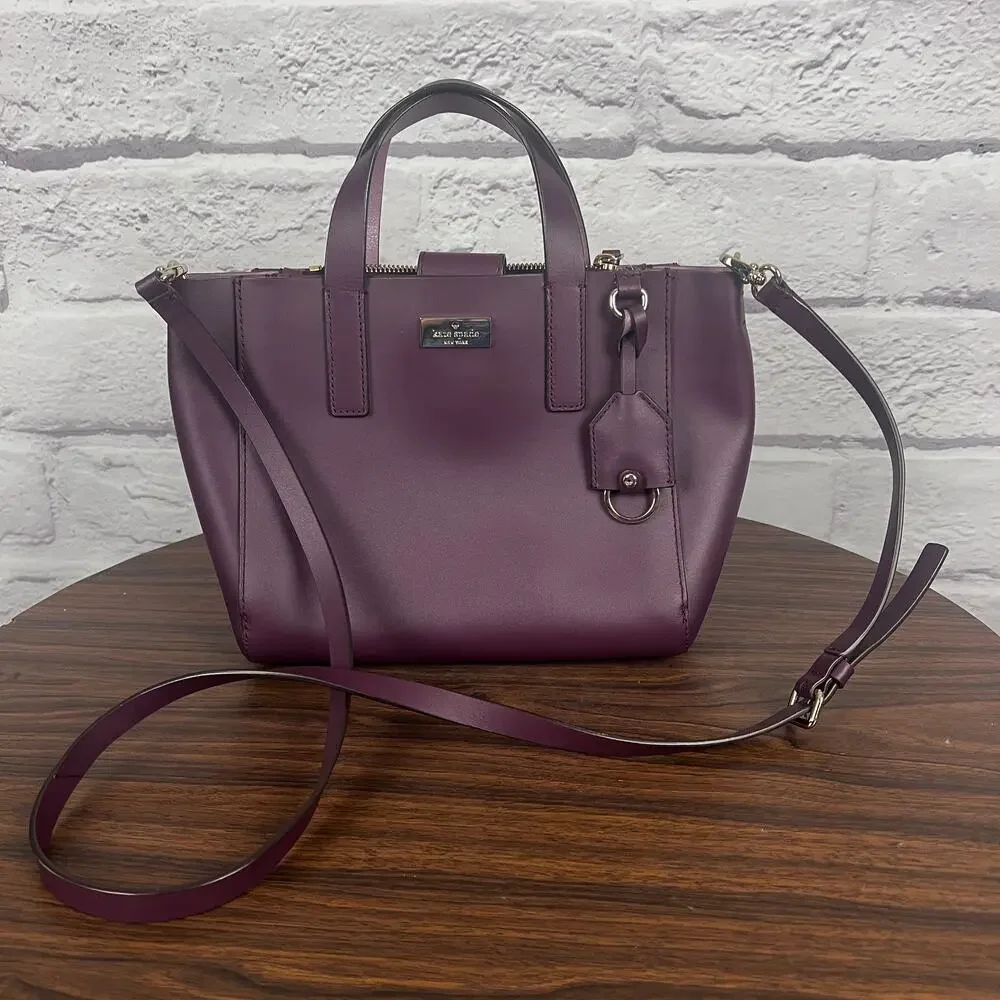 Kate Spade Office Siren Minimalist Preppy Leather Putnam Drive Small Nelle Tote